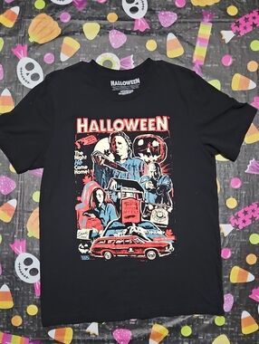 Gutter Garbs John Carpenter Halloween 1978 Movie Graphic T-Shirt Men's Large